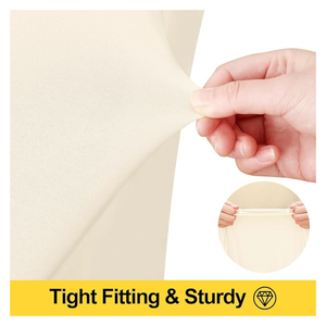 Smiry Elastic Fitted Stretch Rectangle Tablecloth Waterproof Washable Spandex <b>Table</b> <b>Cover</b> Skirt - Product Image 3