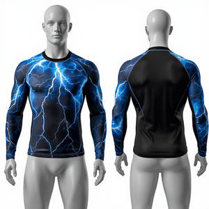 Rashguard sans manches pour homme à imprimé éclair - Polyester/Nylon, séchage rapide et antibactérien - Product Image 3