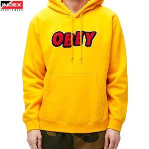 Sudadera con Capucha Amarilla para Hombre, Marca INDEX, de Algodón y Felpa, Estilo Casual para Otoño, con Estampado Frontal y Bolsillos, Corte Regular - Product Image 1
