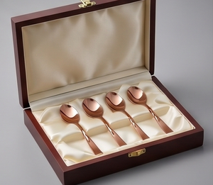 Juego de Cucharas de Acero Inoxidable Color Oro Rosa, Cubertería Moderna de Diseño Elegante, Utensilios Metálicos Resistentes al Óxido para Mesa de Comedor - Product Image 6