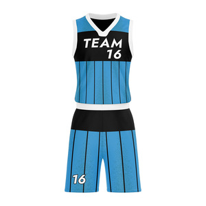 Ensemble de maillots de basket personnalisés Team 16 Jaune Noir Sublimé Col en V Sans Manches Anti-Transpiration Uniforme Athlétique Adultes Unisexe - Product Image 5