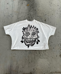 เสื้อยืดโอเวอร์ไซส์ทรงเรกูลาร์ 100% ผ้าฝ้าย ระบายอากาศได้ดี เป็นมิตรกับสิ่งแวดล้อม แห้งเร็ว ทรงไหล่ตก สไตล์สตรีทแวร์ รับสกรีนโลโก้ แขนสั้น - Product Image 3