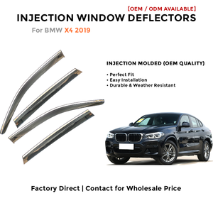 Deflector de Viento Lateral para BMW X4 2019 con Acabado Cromado, Protector Solar y de Lluvia, Visera para Ventana de Coche - Product Image 2