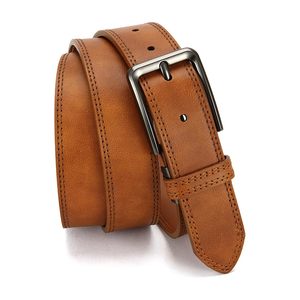 Ceintures en cuir lisse de haute qualité en gros, ceintures à boucle automatique sans trous, et ceintures décontractées élégantes et polyvalentes pour hommes - Product Image 2