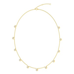 Collar Clásico de Oro Rosa de 9K con Cadena y Diamantes Cultivados en Laboratorio de Corte Redondo, 3.43 CTW - Product Image 5