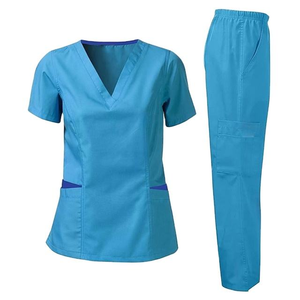 Premium Medical Scrubs Uniform Custom Logo Nurse <b>Doctor</b> Scrub <b>Set</b> Hospital Wear Wholesale Supplier Private Label Bulk Quantity - Product Image 5