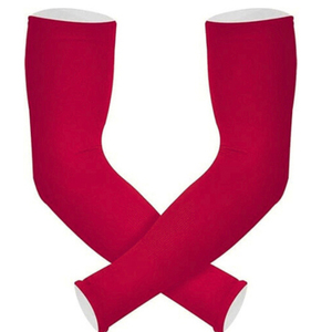 Manchons de compression pour bras en matériau durable, couleur rouge, séchage rapide, protection UV, ajustement confortable, pour activités de plein air - Product Image 2