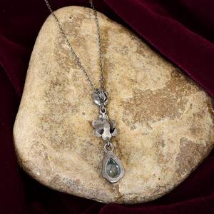 2026 New Sparkling Natural Blue Topaz Pear Cut <b>Solid</b> 925 Sterling <b>Silver</b> Designer Pendant Women's Wholesale Jewelry Manufactures - Product Image 3