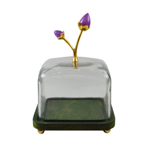 High Quality Metal Tableware <b>Stands</b> with Square Wood <b>Glass</b> <b>Cake</b> <b>Stand</b> Wedding Birthday Anniversary Parties Featuring Dish Plates - Product Image 4