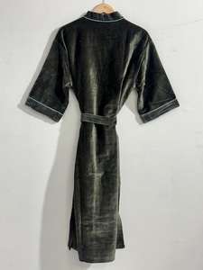 Robe kimono en velours 100% coton, robe de spa, vêtements de détente confortables pour l'hiver - Product Image 6