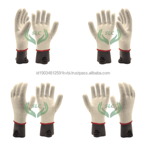 ถุงมือผ้าฝ้ายถักโพลีถุงมือผ้าฝ้ายสีขาวสำหรับป้องกันมือ - Product Image 1