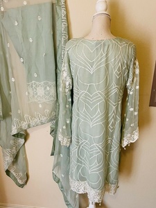 Mousseline de soie brodée indienne du pakistan, 2022, vêtements pour femmes, étoffe de Collection, Eid, nouvelle Collection, meilleure vente - Product Image 4