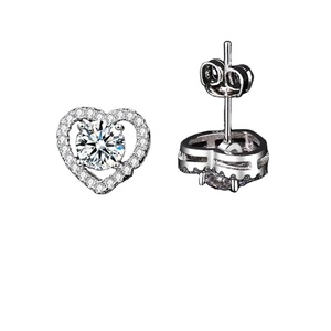 Luxe 2023 925 boucles d'oreilles en argent 14K 18K forme carrée Hip Hop Stud vvs Moissanite diamant boucles d'oreilles pour femmes hommes - Product Image 3