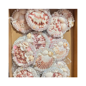 Miroir en coquillages naturels écologiques, cadre en coquillages, décoration murale pour maison de plage, chambre à coucher, salon et décoration sur le thème de l'océan - Product Image 6