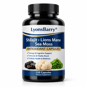 Cápsulas Antioxidantes de Shilajeet, Melena de León y Musgo Marino para Adultos - Orgánicas y Veganas - Product Image 1