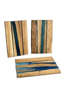 Tabla de cortar de Arte de resina de madera de Acacia rectangular de primera calidad, diseño personalizable, Ideal para chefs caseros, hoteles y utensilios de cocina al por mayor - Product Image 3