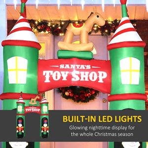 Outsunny 11.5ft LED arche de noël casse-noisette soldats cheval à bascule gonflable décorations de cour extérieure pour décor de jardin - Product Image 4