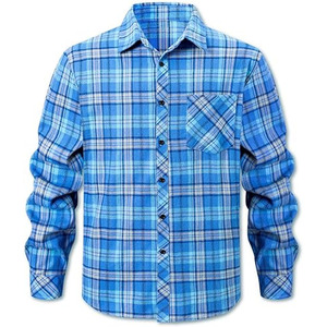 Chemise en flanelle épaisse pour homme, à carreaux, manches longues, chaude, décontractée, boutonnée, durable, pour l'extérieur, tendance - Product Image 4