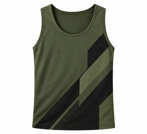 Débardeur sans manches col rond pour homme, écologique, avec logo frontal, séchage rapide, sportif, rouge et noir, en coton et fibre de bambou tricoté - Product Image 4