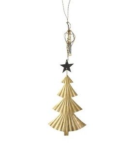 Encanto festivo y decoración navideña con este impresionante adorno de árbol de Navidad con forma de granada dorada. Elaborado con un dorado metálico brillante - Product Image 2