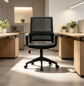 Silla de Oficina Ergonómica AY Office System con Respaldo Abierto, Reposabrazos Fijos, Base de Plástico, Ajuste Manual y Estructura Moderna - Product Image 1