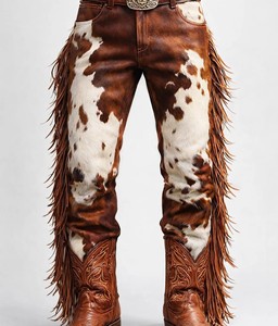 Pantalon en cuir de vachette véritable pour femme, taille haute, tendance, décontracté, streetwear, boutique, fabrication OEM sur mesure - Product Image 5