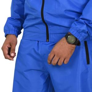 Ensemble de survêtement en polyester personnalisable pour homme, veste coupe-vent deux pièces, bleu, fermeture éclair, séchage rapide, coupe-vent, été - Product Image 5