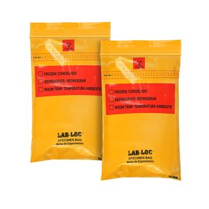 Sacchetti di stoccaggio in polietilene arancione 6X9 pacchetto 1000 1.75 Mil chiusura a cerniera Top rimovibile simbolo di rischio biologico per le esigenze di infermeria della salute - Product Image 1