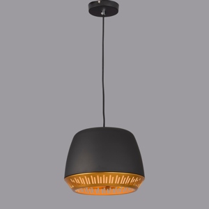 Luminaire suspendu moderne noir, lampe de plafond nordique, luminaire suspendu contemporain en métal, décoration d'intérieur scandinave - Product Image 1