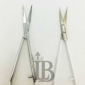 Professional White Spring <b>Scissors</b> Stainless Steel Sustainable Spring <b>Scissors</b> Straight Curved Sharp Tip Makeup <b>Scissor</b> mink - Product Image 3