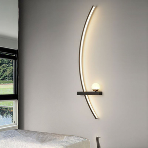 Lampada <span class=keywords><strong>da</strong></span> <span class=keywords><strong>Parete</strong></span> LED Moderna e Semplice 55cm 105cm, Illuminazione Decorativa a Striscia Lunga per Camera <span class=keywords><strong>da</strong></span> Letto e <span class=keywords><strong>Soggiorno</strong></span> - Product Image 1