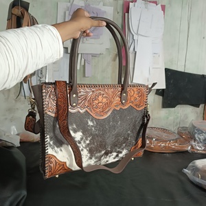 Bolso de Hombro Tipo Tote de Cuero Genuino 100%, con Cierre y Borla, de Gran Capacidad, Estilo Vintage, de Alta Calidad, Venta al Por Mayor de Fabricante de Bolsos - Product Image 1