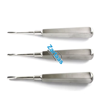 Ensemble de 3 élévateurs dentaires en acier inoxydable de haute qualité pour racines de dents, 3 mm, 4 mm, 5 mm – Instruments dentaires