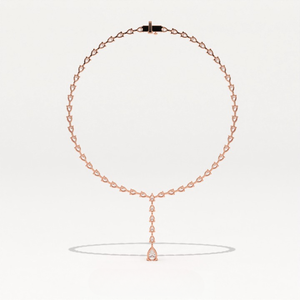 Collar de Lujo con Diamante Cultivado en Laboratorio Aarinya, Chapado en Oro de 9K, Corte Pera, Estilo Solitario en Forma de Lágrima - Product Image 6