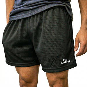 Traje de baño corto de malla para hombre, ligero, informal, para verano, ropa de playa con logo frontal, traje de baño personalizado OEM - Product Image 5