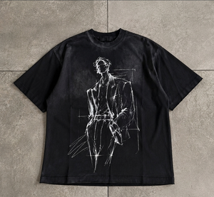 เสื้อกล้ามผู้ชายแบบมีคอตั้ง ทรงเข้ารูป พิมพ์ลายกราฟิกสไตล์โกธิค ผ้าคอตตอน 100% หนัก 250 กรัม แห้งเร็ว - Product Image 2
