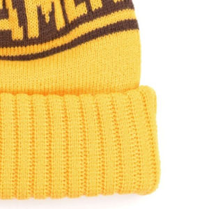 Iota Phi Theta 1963 Knit Beanie Hat Brown and Gold Winter Pom Cuff Cap Greek Life Fraternity Cold Weather Headwear - Product Image 6
