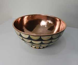 <b>Copper</b> serving mixing bowl unpolished for dinner <b>table</b> serving <b>copper</b> bowl for restaurant and kitchenware <b>copper</b> bowl - Product Image 2