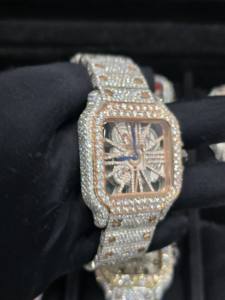 Reloj de Hombre de Lujo, Estilo Hip Hop, de Acero Inoxidable, con Esfera con Indicadores, Movimiento Mecánico, Pasa el Test de Diamantes - Product Image 2