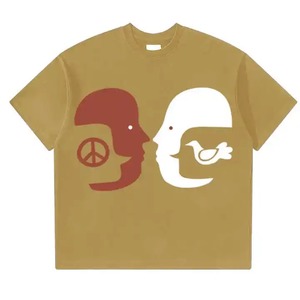 เสื้อยืดโอเวอร์ไซส์ผู้ชาย 250gsm วินเทจ ล้างทำสีซีด ลายกราฟิก พิมพ์นูนแบบสั่งทำ คอกลม สตรีทแวร์ สำหรับผู้ชาย - Product Image 3