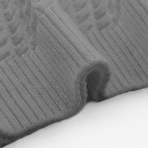 Pull en maille unisexe coupe classique décontracté chaud d'hiver couleur unie en polaire mélange polyester/coton - Product Image 4