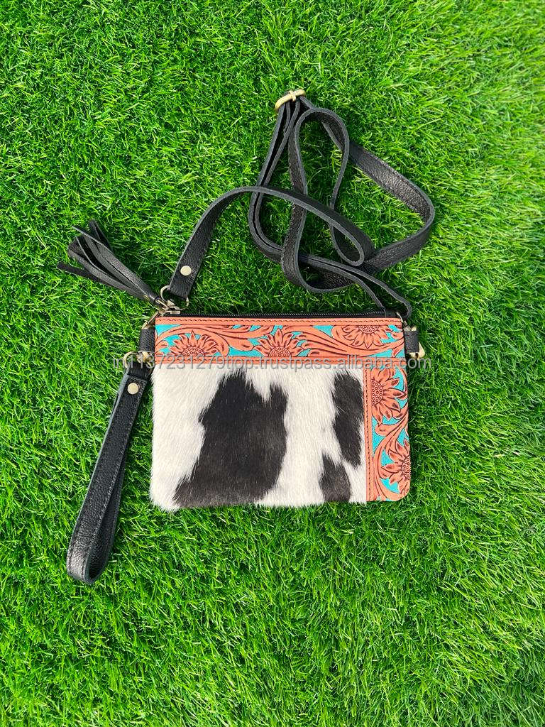 Black With Turquoise Tooling