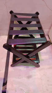 ชั้นวางกระเป๋าไม้กำมะหยี่สีกำมะหยี่ชั้นวางกระเป๋าแบบทันสมัยทำด้วยมือ - Product Image 4