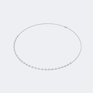Collier stationné de diamants ronds sertis à griffes 1,90 carats au total - Product Image 2