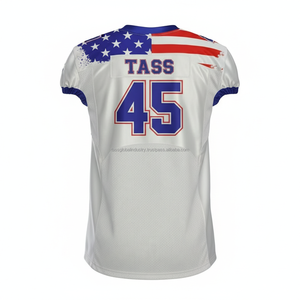 Women's American <b>Football</b> Uniform <b>Printed</b> Short Sleeve Custom OEM Wholesale - Product Image 2