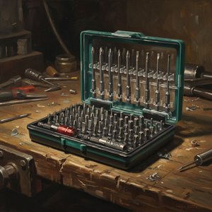 Jeu de 71 embouts de 1/4'' x 25 et 75 mm de long avec finition phosphate de zinc, fournisseur taïwanais, ODM OEM disponible - Product Image 2