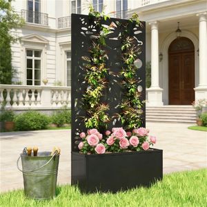 Pot de fleurs mural pour jardin et support de jardinière, bac de plantation pour décoration extérieure - Product Image 1