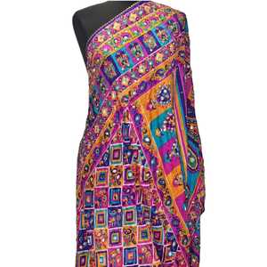 Premium Mirror Design Shawls Traditional <b>Scarves</b> Shawls & Hijab Stylish Handmade Embellished <b>Wrap</b> for Women Festive Clothing - Product Image 1