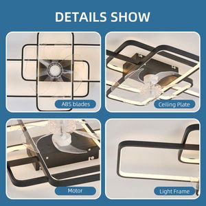 Ventilatore da soffitto LED da 41 pollici con luci dimmerabili e telecomando, 6 velocità di ventilazione - Product Image 2