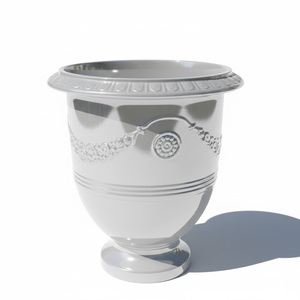 Pot de fleurs carré classique en résine avec design côtelé, jardinière d'extérieur pour fleurs ou plantes vertes, urnes de jardin d'extérieur faites à la main - Product Image 4